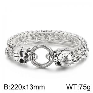 Stainless Skull Bracelet - KB157905-K