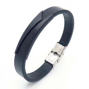 Stainless Steel Leather Bracelet - KB157919-HB