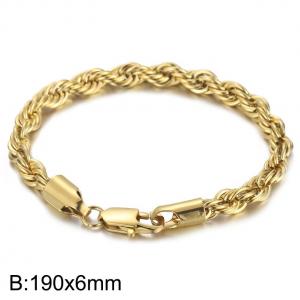 Stainless Steel Gold-plating Bracelet - KB158009-Z