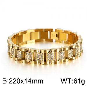 Stainless Steel Stone Bracelet - KB158027-KFC