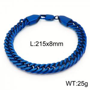 Stainless Steel Blue-plating Bracelet - KB158068-KFC