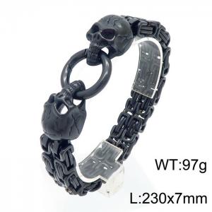 Stainless Skull Bracelet - KB161107-KFC