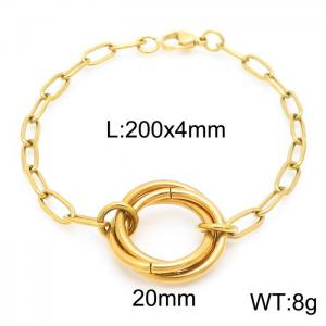 Stainless Steel Gold-plating Bracelet - KB161200-Z
