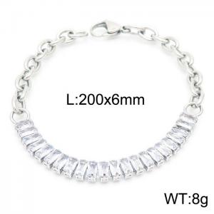 Stainless Steel Stone Bracelet - KB161204-Z