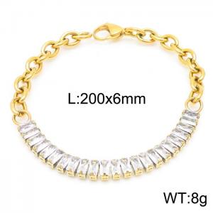 Stainless Steel Stone Bracelet - KB161205-Z