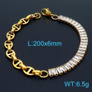 Stainless Steel Stone Bracelet - KB161207-Z