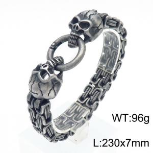 Stainless Skull Bracelet - KB161745-KFC