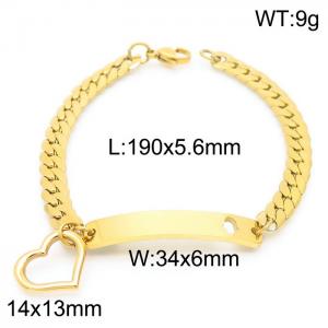 Stainless Steel Gold-plating Bracelet - KB161774-Z
