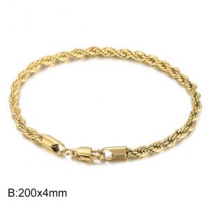 Stainless Steel Gold-plating Bracelet - KB161822-Z