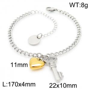 Stainless Steel Gold-plating Bracelet - KB161943-Z
