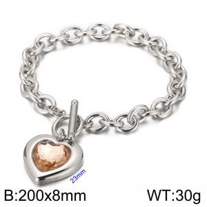 Stainless Steel Crystal Bracelet - KB162151-Z