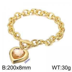 Stainless Steel Crystal Bracelet - KB162153-Z