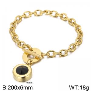 Stainless Steel Stone Bracelet - KB162158-Z