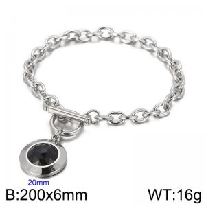 Stainless Steel Stone Bracelet - KB162161-Z