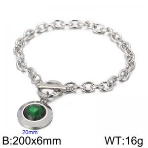 Stainless Steel Stone Bracelet - KB162164-Z