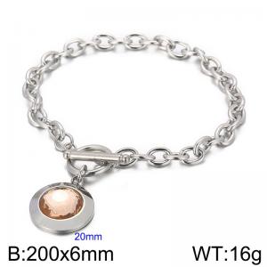 Stainless Steel Stone Bracelet - KB162166-Z