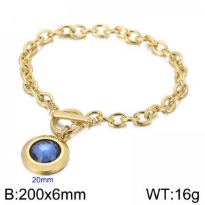 Stainless Steel Stone Bracelet - KB162174-Z