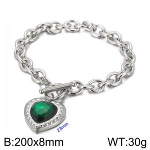 Stainless Steel Stone Bracelet - KB162177-Z