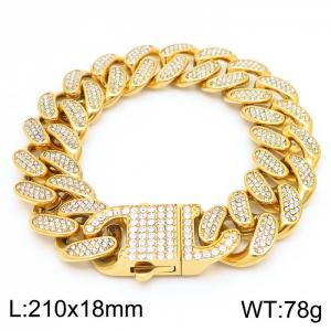 Stainless Steel Stone Bracelet - KB162190-JL