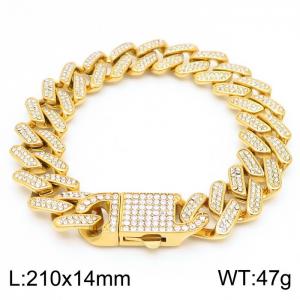 Stainless Steel Stone Bracelet - KB162194-JL