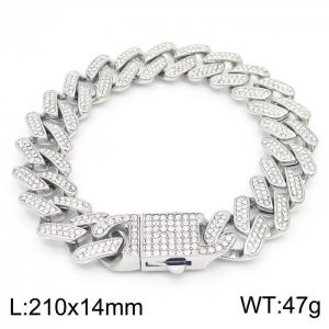 Stainless Steel Stone Bracelet - KB162195-JL