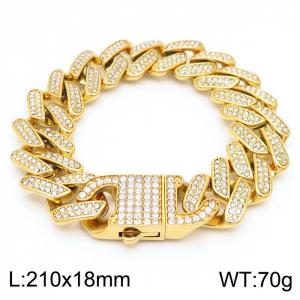 Stainless Steel Stone Bracelet - KB162196-JL