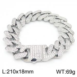 Stainless Steel Stone Bracelet - KB162197-JL