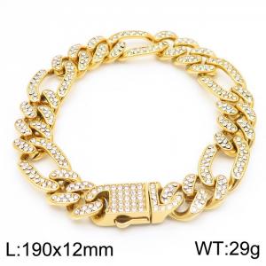 Stainless Steel Stone Bracelet - KB162198-JL