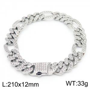 Stainless Steel Stone Bracelet - KB162199-JL