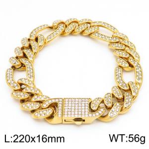 Stainless Steel Stone Bracelet - KB162200-JL