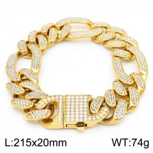 Stainless Steel Stone Bracelet - KB162202-JL