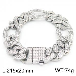 Stainless Steel Stone Bracelet - KB162203-JL