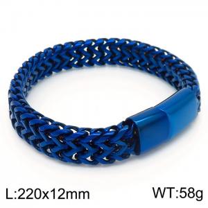 Stainless Steel Blue-plating Bracelet - KB162457-KFC