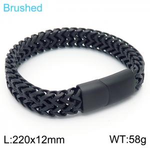 Stainless Steel Black-plating Bracelet - KB162459-KFC