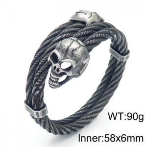 Stainless Skull Bangle - KB162794-KFC