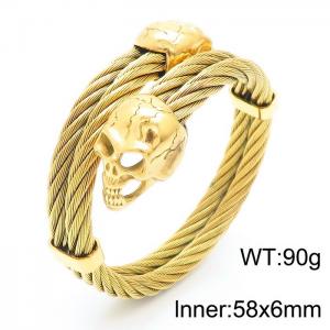 Stainless Skull Bangle - KB162796-KFC