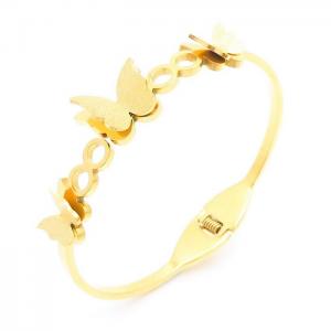 Stainless Steel Gold-plating Bangle - KB162871-WJ