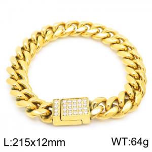 Stainless Steel Stone Bracelet - KB162972-KFC