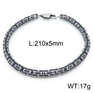 SS Oxidized Bracelet - KB163111-KFC