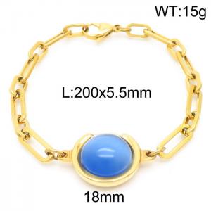 Stainless Steel Stone Bracelet - KB163238-Z