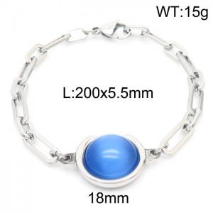 Stainless Steel Stone Bracelet - KB163242-Z