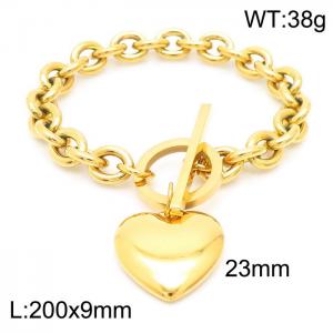 Stainless Steel Gold-plating Bracelet - KB163258-Z