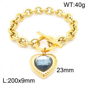 Stainless Steel Stone Bracelet - KB163272-Z