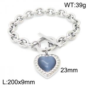 Stainless Steel Stone Bracelet - KB163276-Z