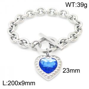 Stainless Steel Stone Bracelet - KB163278-Z