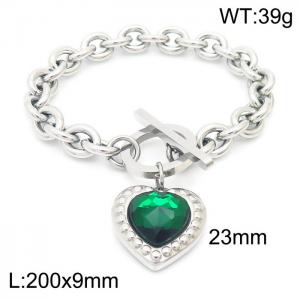 Stainless Steel Stone Bracelet - KB163279-Z