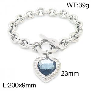 Stainless Steel Stone Bracelet - KB163280-Z