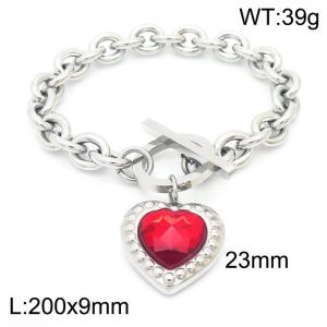 Stainless Steel Stone Bracelet - KB163281-Z