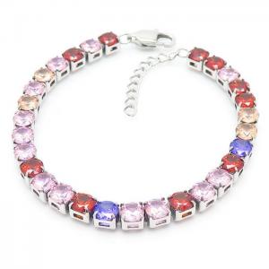 Stainless Steel Stone Bracelet - KB163285-HR