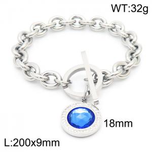 Stainless Steel Stone Bracelet - KB163301-Z